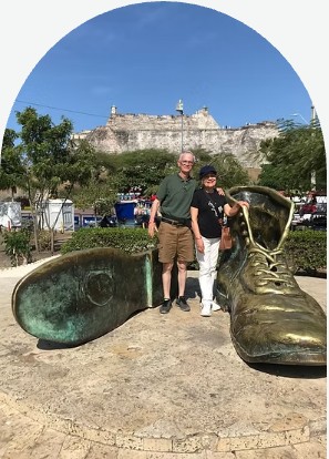 Germán y Sofía durante su viaje