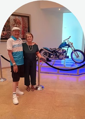 Ligia y Gustavo durante su viaje a Puerto Vallarta